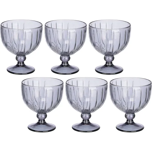 ICHIMATSU Negro modelo Juego X 6 Piezas Copa Helado Rayas Negro 360 Ml negros 2026030213113528138  