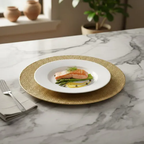 ICHIMATSU Plato Base De Plastatico Con Textura 32 Cm