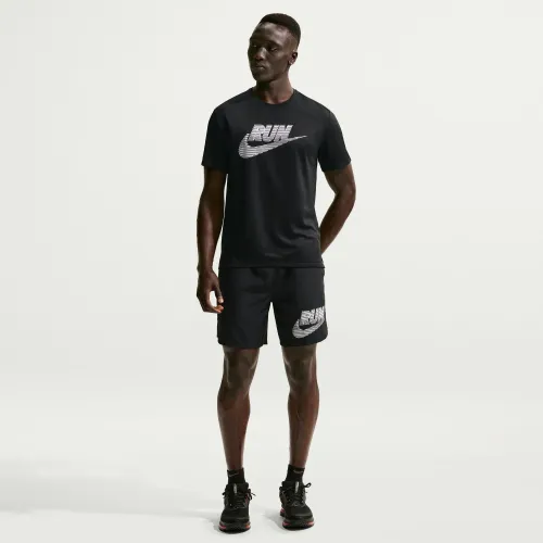 Nike Camiseta Manga Corta Running Hombre M Nk Df Uv Miler Run Energy Ss