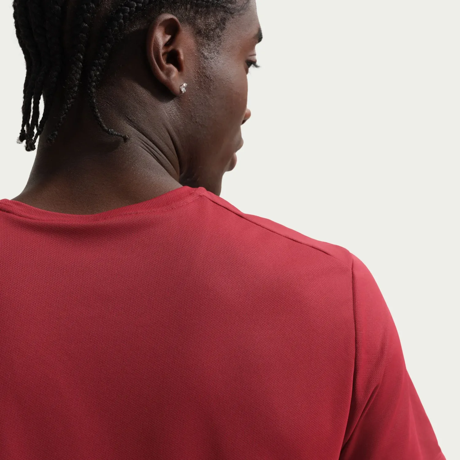 Camiseta Nike Manga Corta Running Hombre M Nk Df Uv Miler Run Energy Ss color guinda | Platanitos