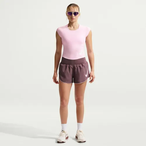 Nike Camiseta Manga Corta Running Mujer W Nk Tempo Swoosh Run Df Ss