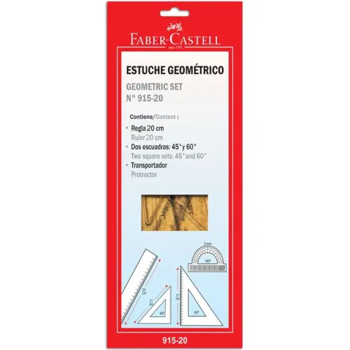 FABER CASTELL Blanco modelo Juego Geometrico 20cm blancos blanca blancas rojos rojas roja 2026030317023234385  