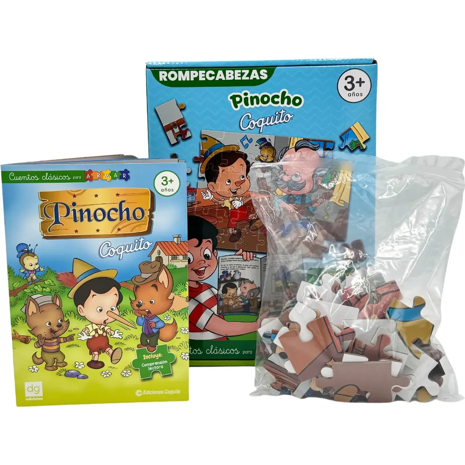 Rompecabezas Coquito Pinocho color varios | Platanitos