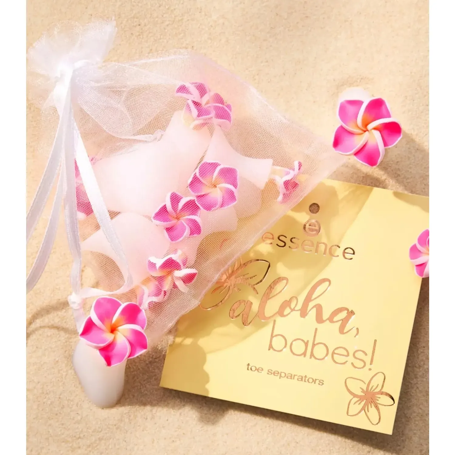 Separadores Essence De Dedos Colección Aloha,Babes! color blanco / rosado | Platanitos
