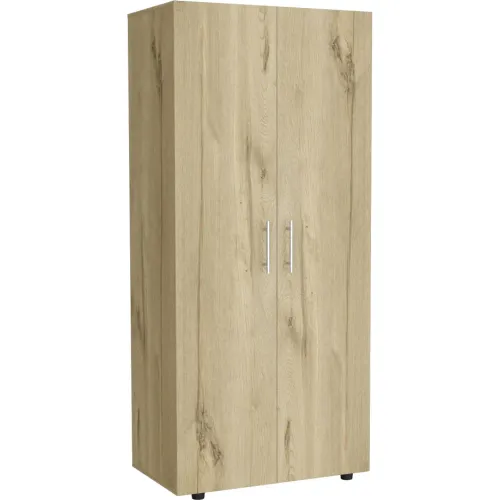 TUHOME Ropero Tera 2 Puertas Duna Y Blanco 180x180x48 Cm