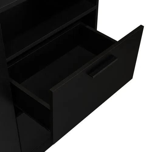 TUHOME Ropero Cómoda Praga 3 Puertas 1 Cajón Y Espejo