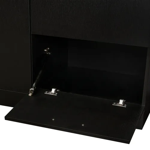 TUHOME Ropero Cómoda Praga 3 Puertas 1 Cajón Y Espejo