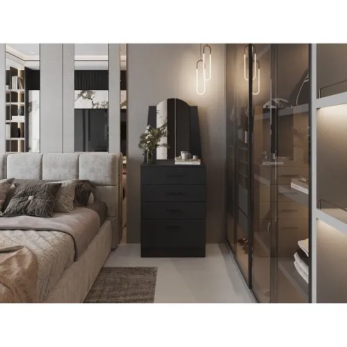 Cómoda Tuhome Praga 3 Cajones 1 Puerta Abatible | Platanitos