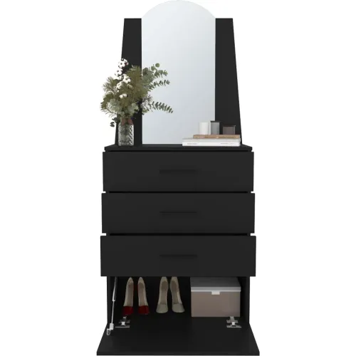 TUHOME Cómoda Praga 3 Cajones 1 Puerta Abatible