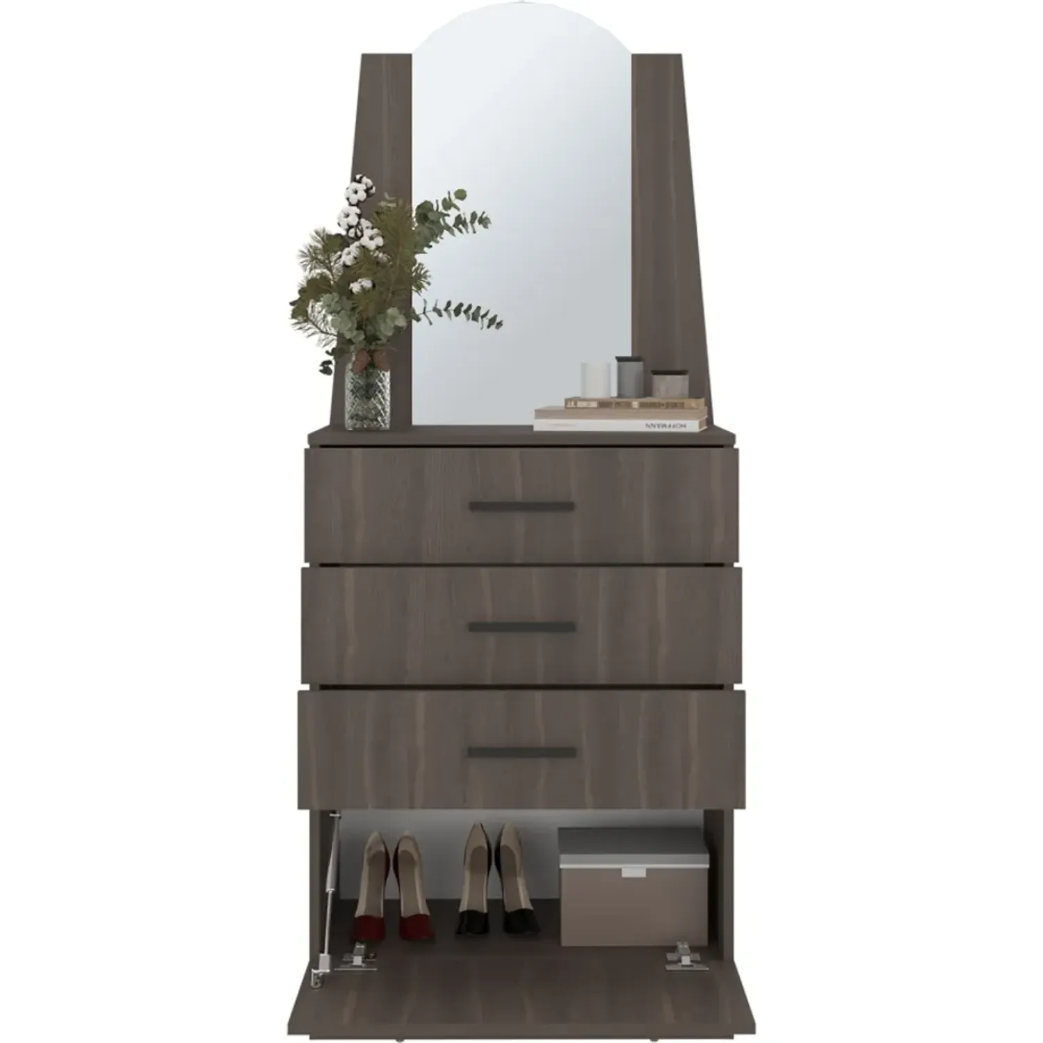 Cómoda Tuhome Praga 3 Cajones 1 Puerta Abatible color milan | Platanitos