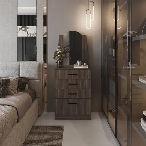 Cómoda Tuhome Praga 3 Cajones 1 Puerta Abatible | Platanitos