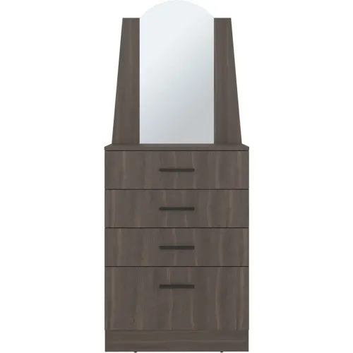 TUHOME Cómoda Praga 3 Cajones 1 Puerta Abatible