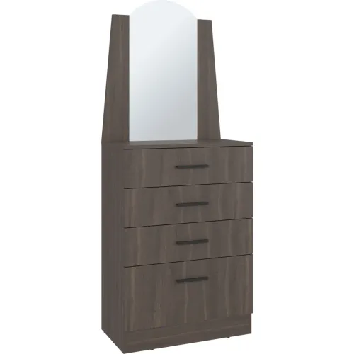 TUHOME Cómoda Praga 3 Cajones 1 Puerta Abatible