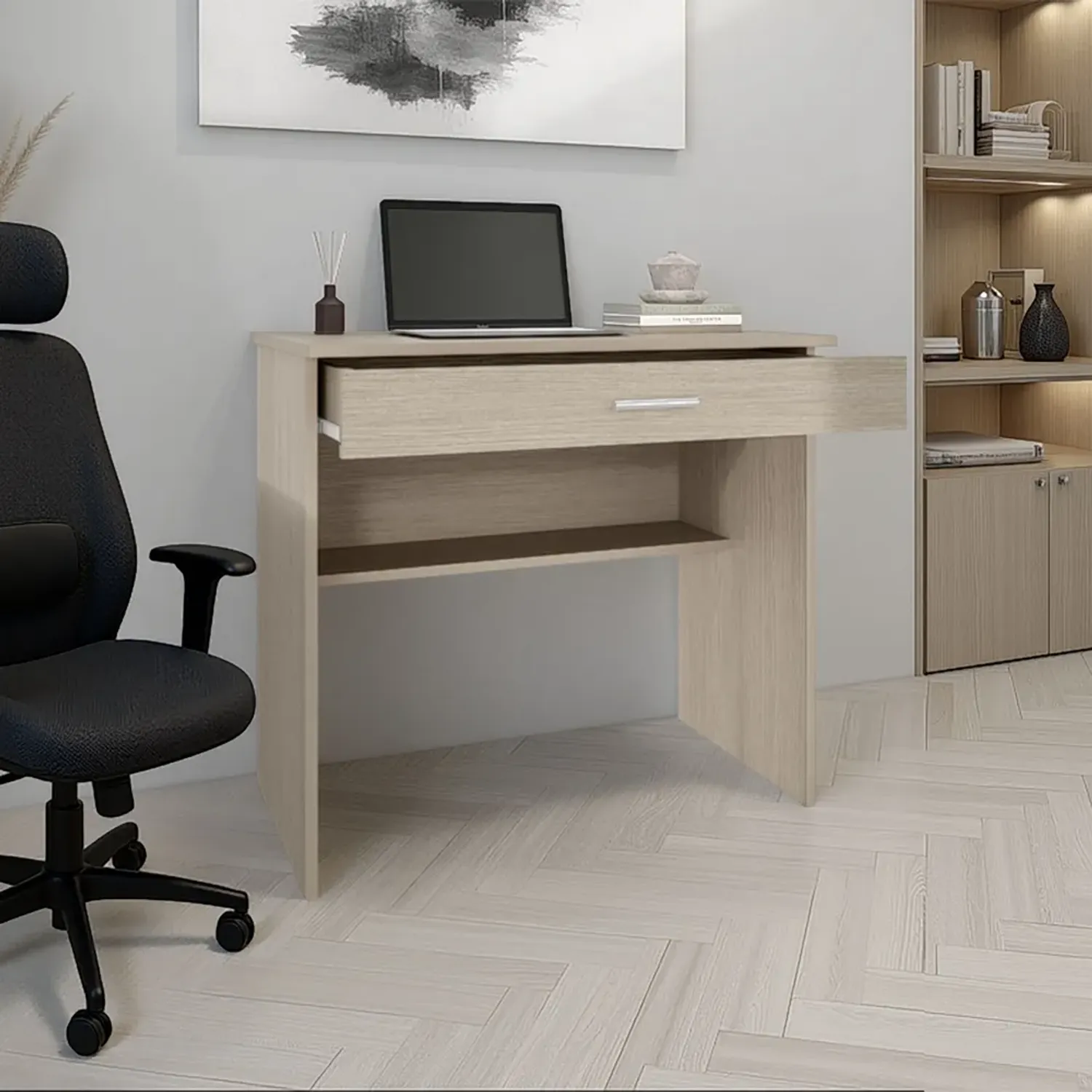 Escritorio Tuhome Recto 1 Cajón Office 73x80x49,8 Cm color cartagena | Platanitos