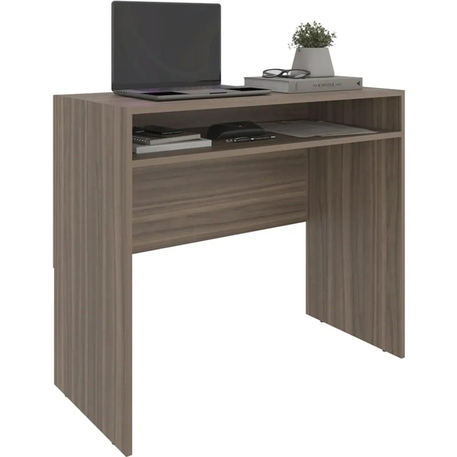 Escritorio Tuhome Recto Stella 77,6x89,2x42 Cm color avellana | Platanitos