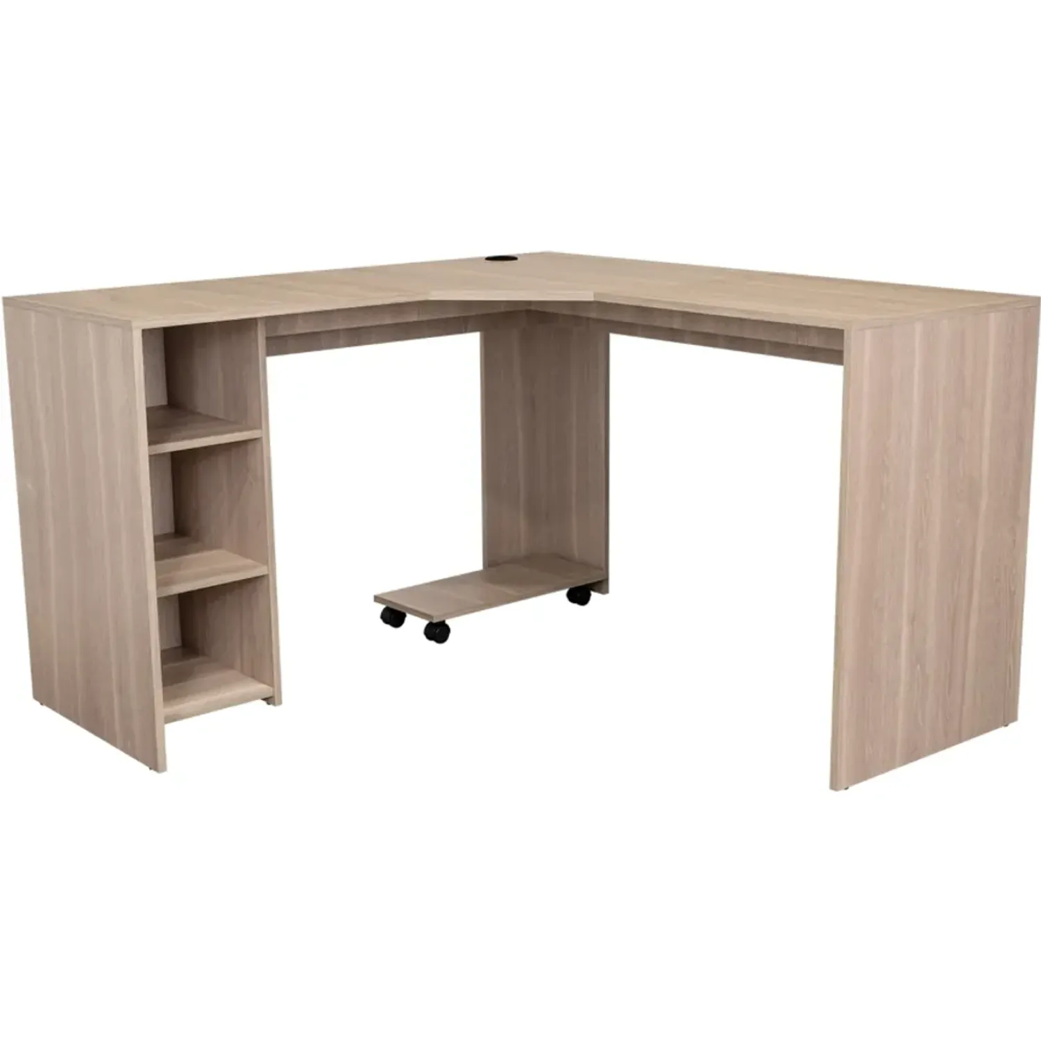 Escritorio Tuhome En L Y Modulo Torre Pc Baggio color bardolino | Platanitos