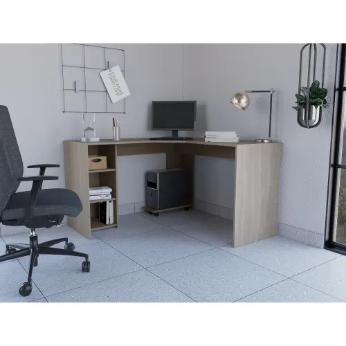 Escritorio Tuhome En L Y Modulo Torre Pc Baggio | Platanitos