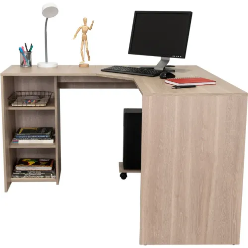 TUHOME Escritorio En L Y Modulo Torre Pc Baggio