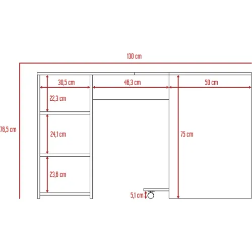 TUHOME Escritorio En L Y Modulo Torre Pc Baggio