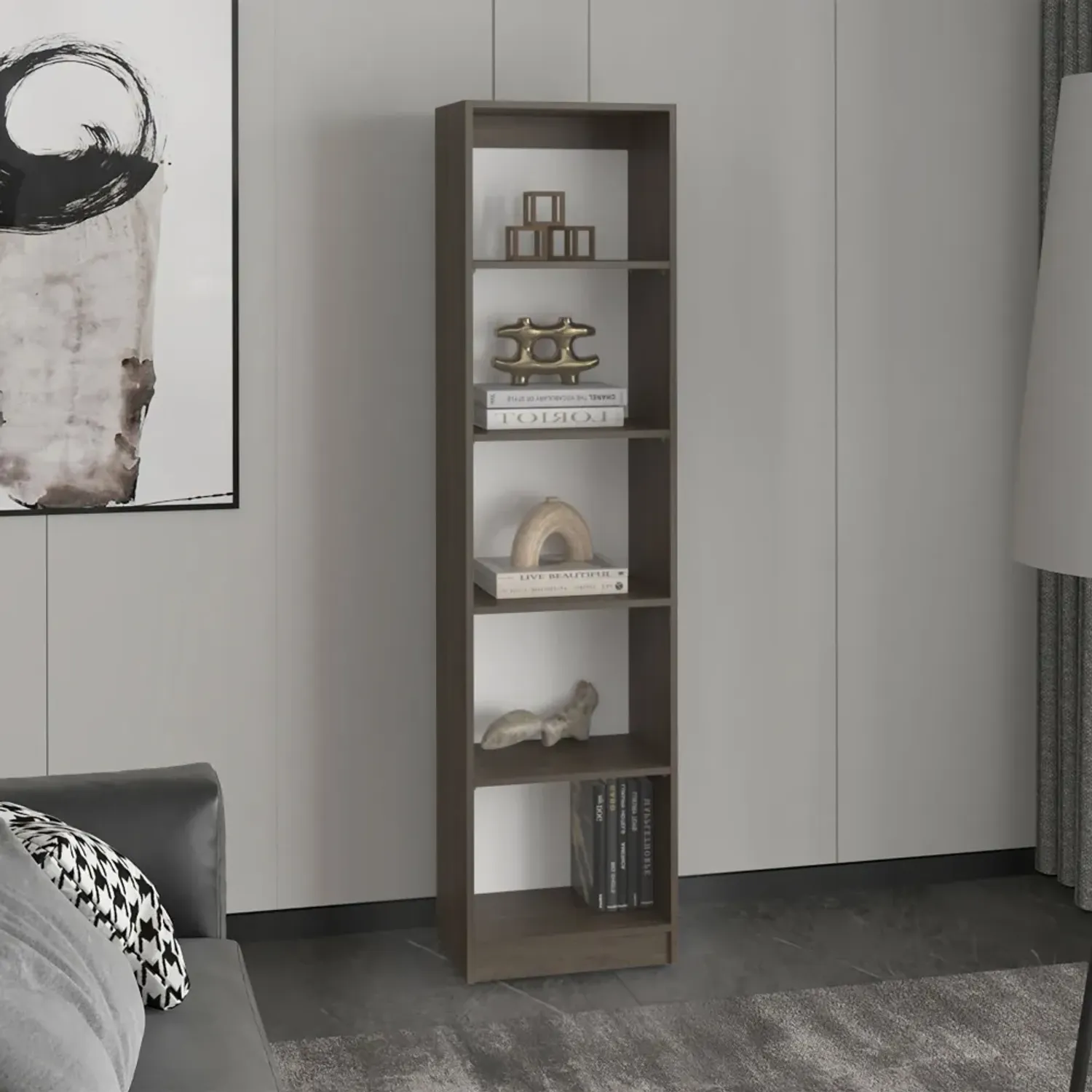 Estante Tuhome Home-E M2 5 Niveles color milan/blanco | Platanitos