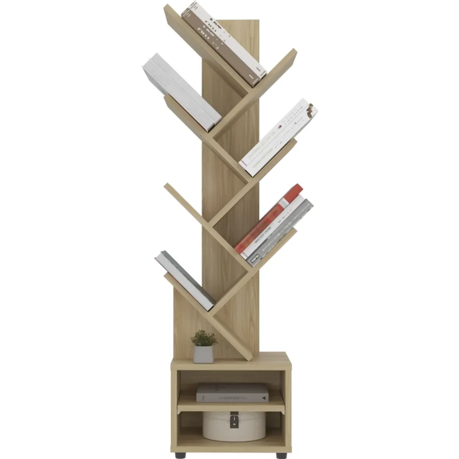 Librero Tuhome 116,1x30,5x21 Cm Kingstree color fresno | Platanitos