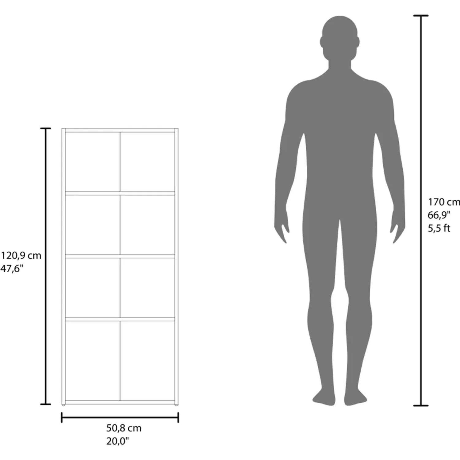 Biblioteca Tuhome Eco Joy 2 Puertas 4 Niveles color wengue | Platanitos