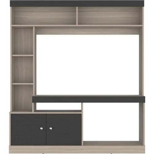 TUHOME Estante Tv 65 2 Puertas Dante Bardolino Y Wengue 180,6x180x30,3 Cm