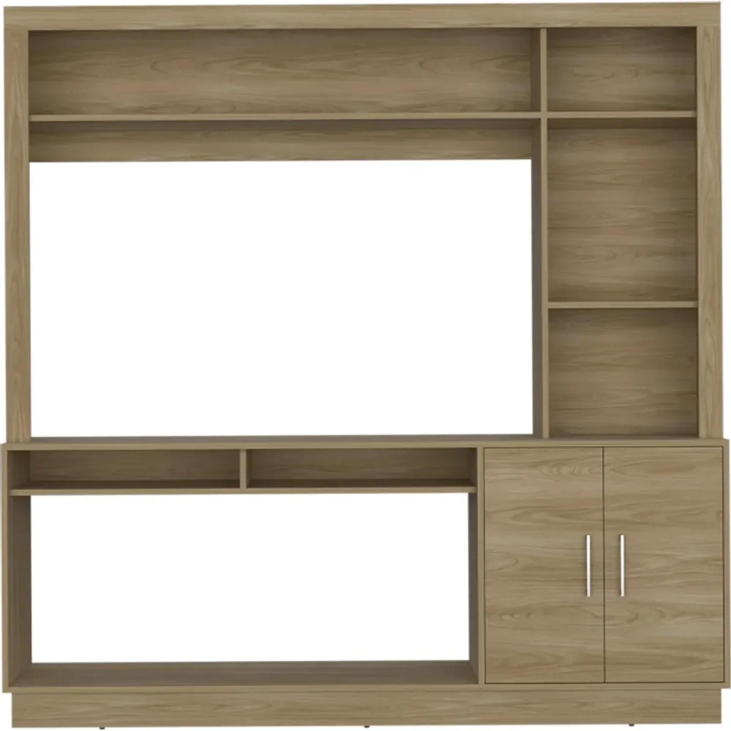 Estante Tuhome Tv 55 Cantabria 2 Puertas Fresno 180x180x40 Cm color fresno | Platanitos