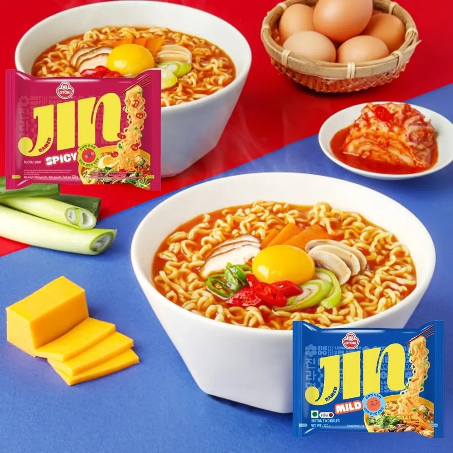 Jin Ottogi Ramyeon Hot X 120 Gr. color varios | Platanitos