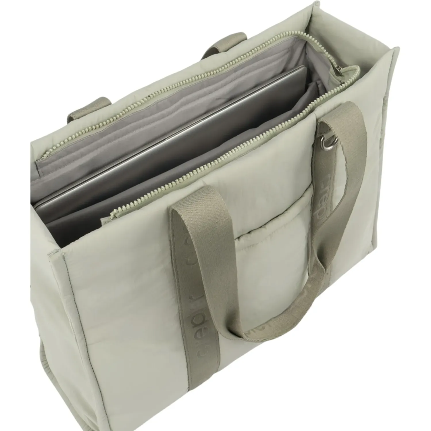 Tote Crepier Mujer Tianna Grande color verde salvia | Platanitos