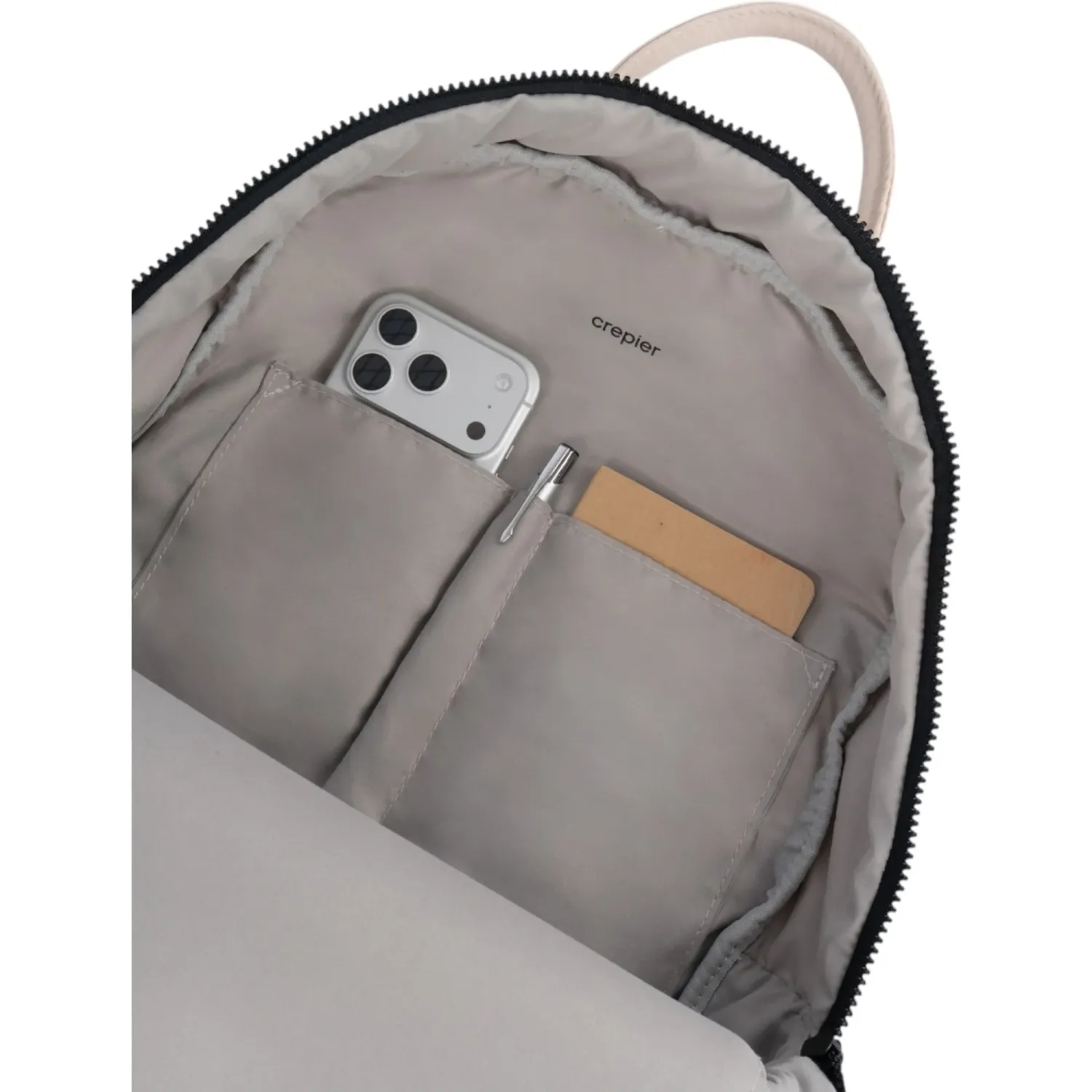 Mochila Crepier Mujer Amber Mediano color avena | Platanitos