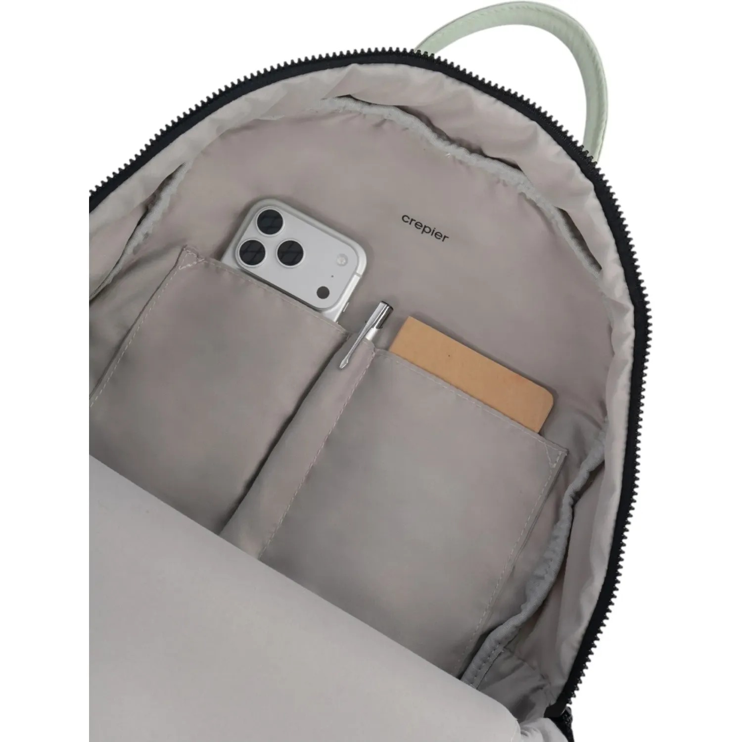 Mochila Crepier Mujer Amber Mediano color verde salvia | Platanitos