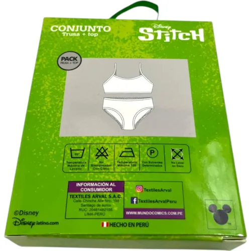 STITCH Conjunto Trusa + Top Niña Stitch Lls-02
