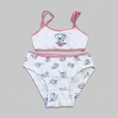 STITCH Blanco de Niña modelo Conjunto Trusa + Top Niña Stitch Lls-02 blancos rosados niña 2026031104210466956  