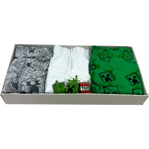 MINECRAFT Verde de Niño modelo Pack Trusas X3 Niño Minecraft Mnc-01 verdes grises niño 2026031104210467103  
