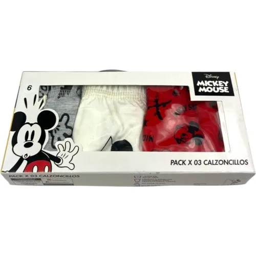 Mickey Gris de Niño modelo Pack Trusas X3 Niño Mickey Mik-24 grises rojos rojas roja niño 2026031104210467121  