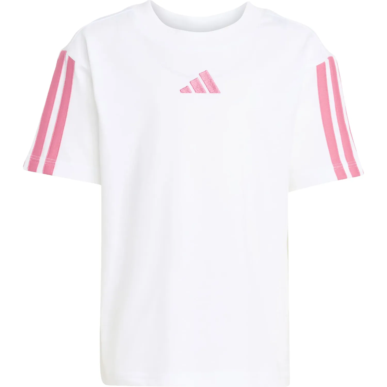 Conjunto Adidas Deportivo Niños Lk 3s T-Set 160 color blanco / rosado | Platanitos