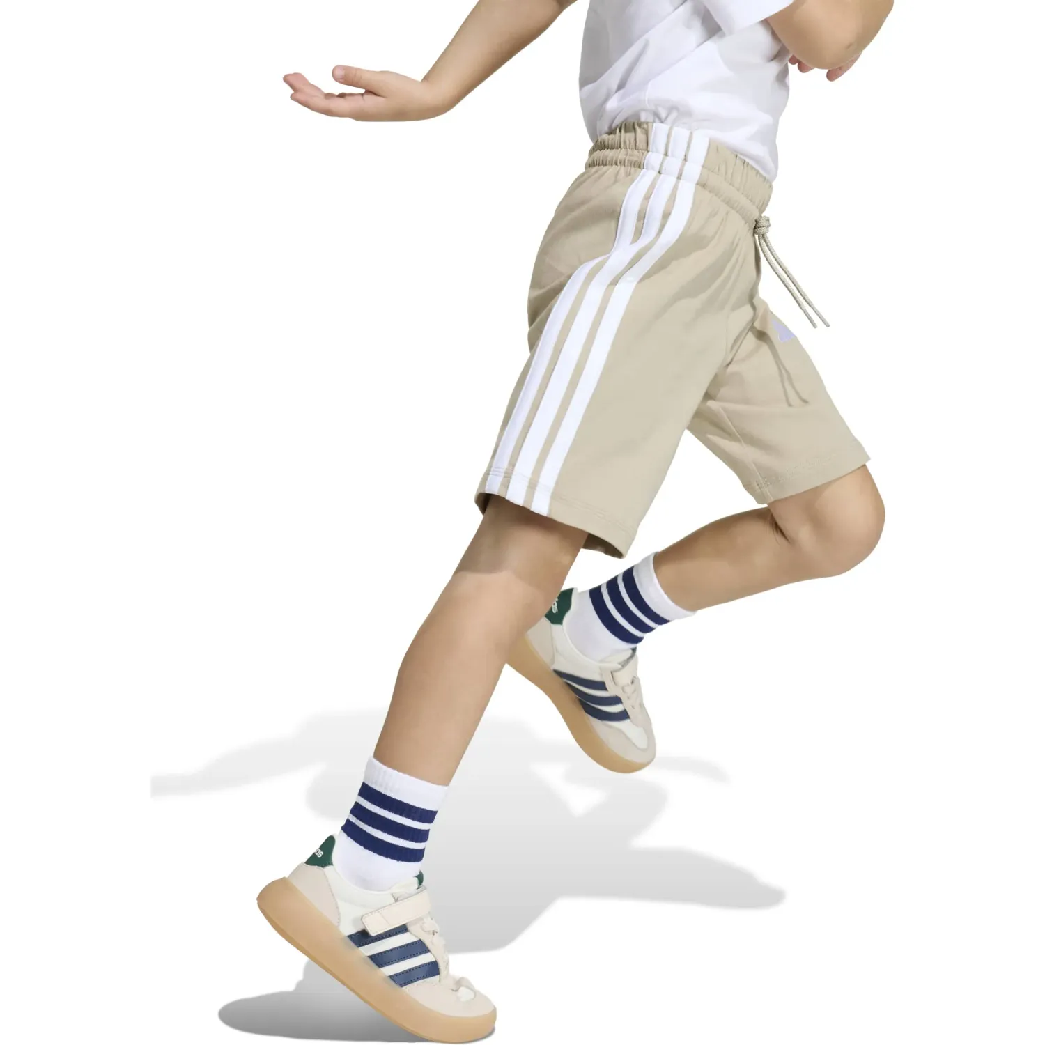 Conjunto Adidas Deportivo Niños Lk 3s T-Set 160 color blanco / verde | Platanitos