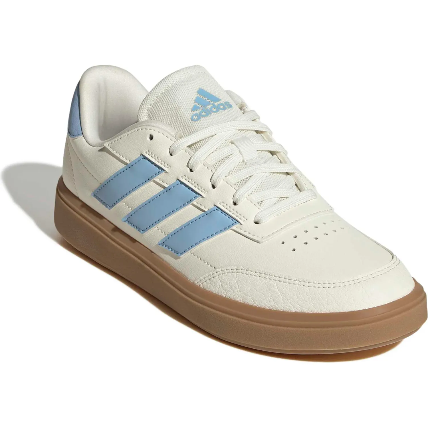 Zapatillas Adidas Urbanas Mujer Courtblock color blanco / celeste | Platanitos