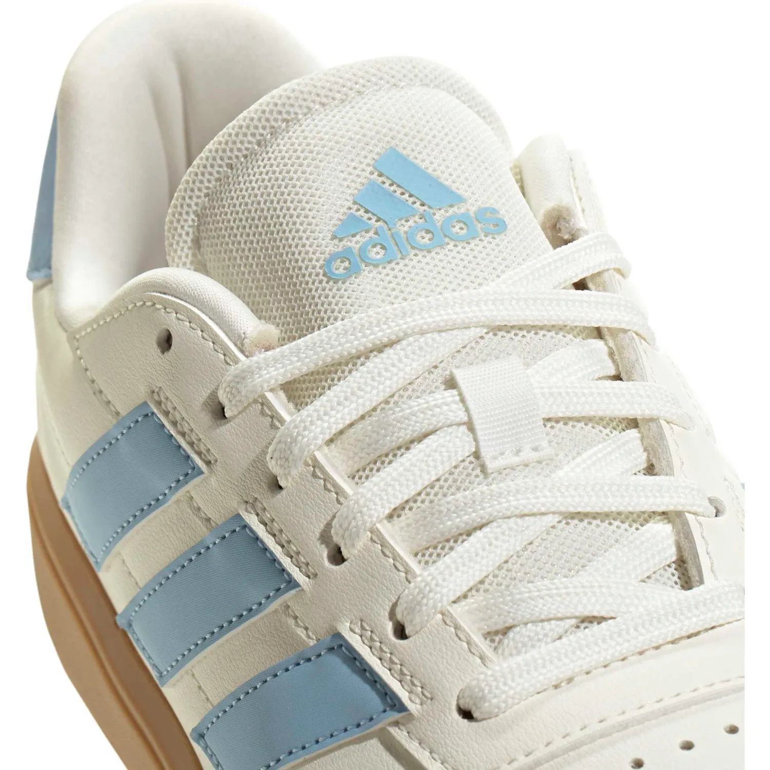 Zapatillas Adidas Urbanas Mujer Courtblock color blanco / celeste | Platanitos