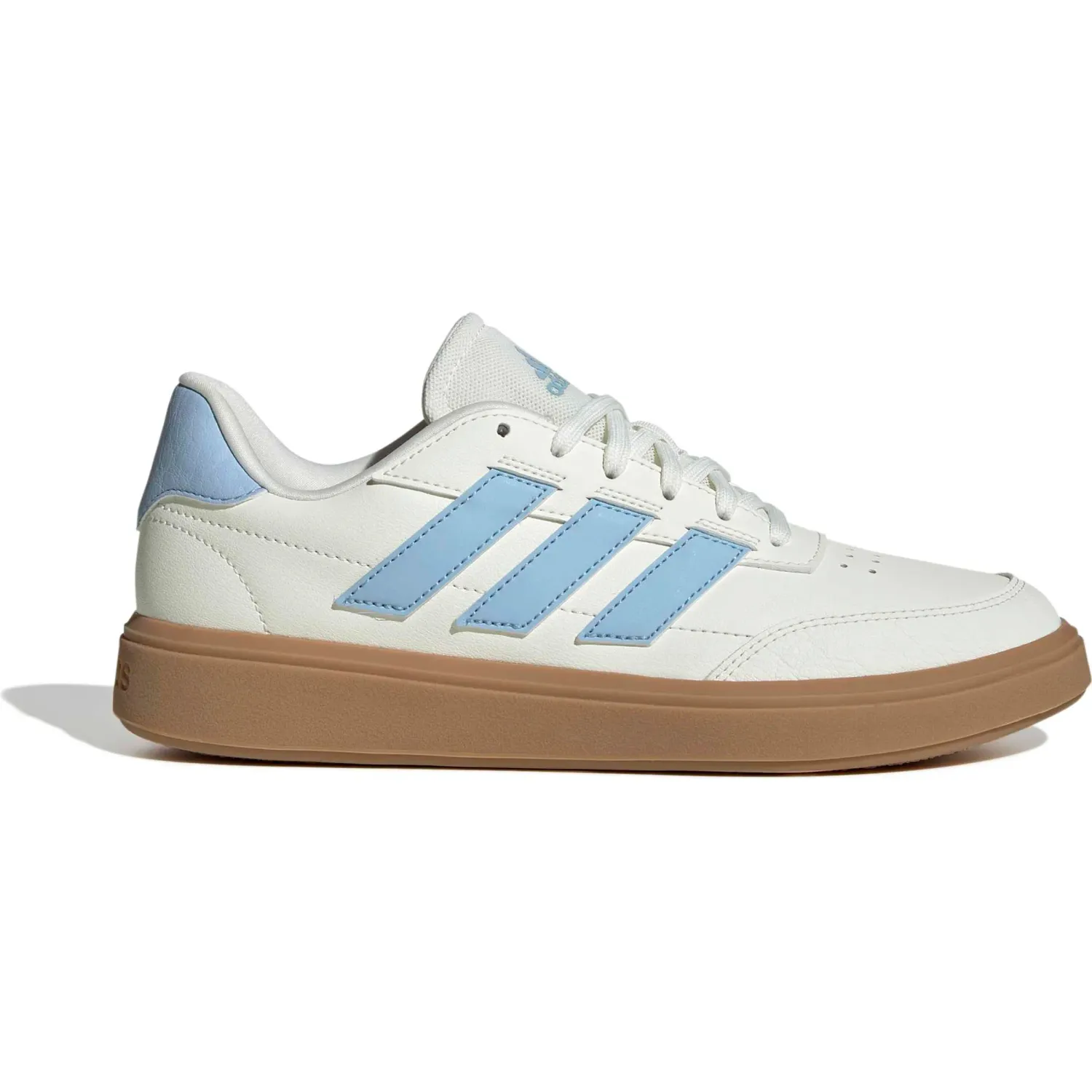 Zapatillas Adidas Urbanas Mujer Courtblock color blanco / celeste | Platanitos