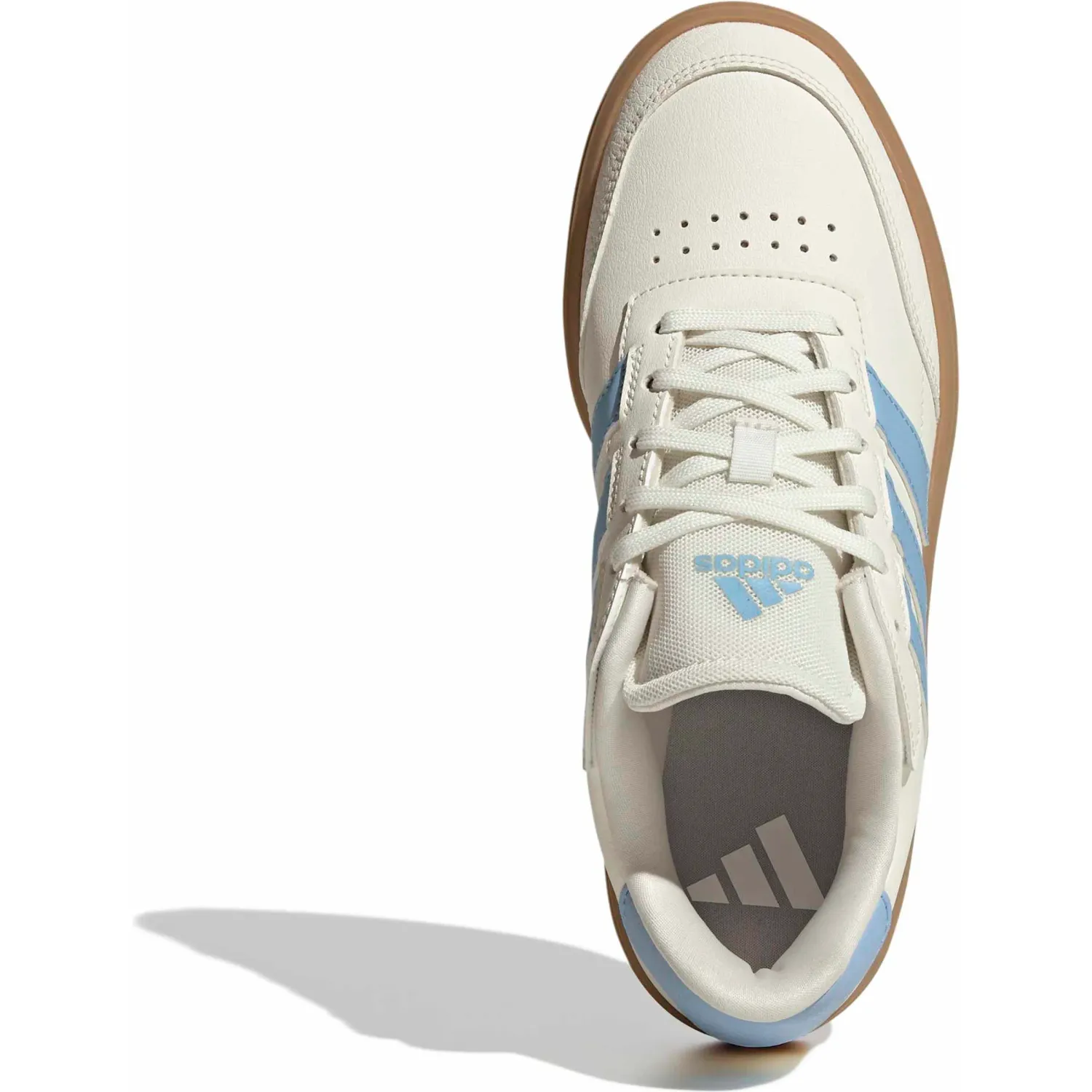 Zapatillas Adidas Urbanas Mujer Courtblock color blanco / celeste | Platanitos