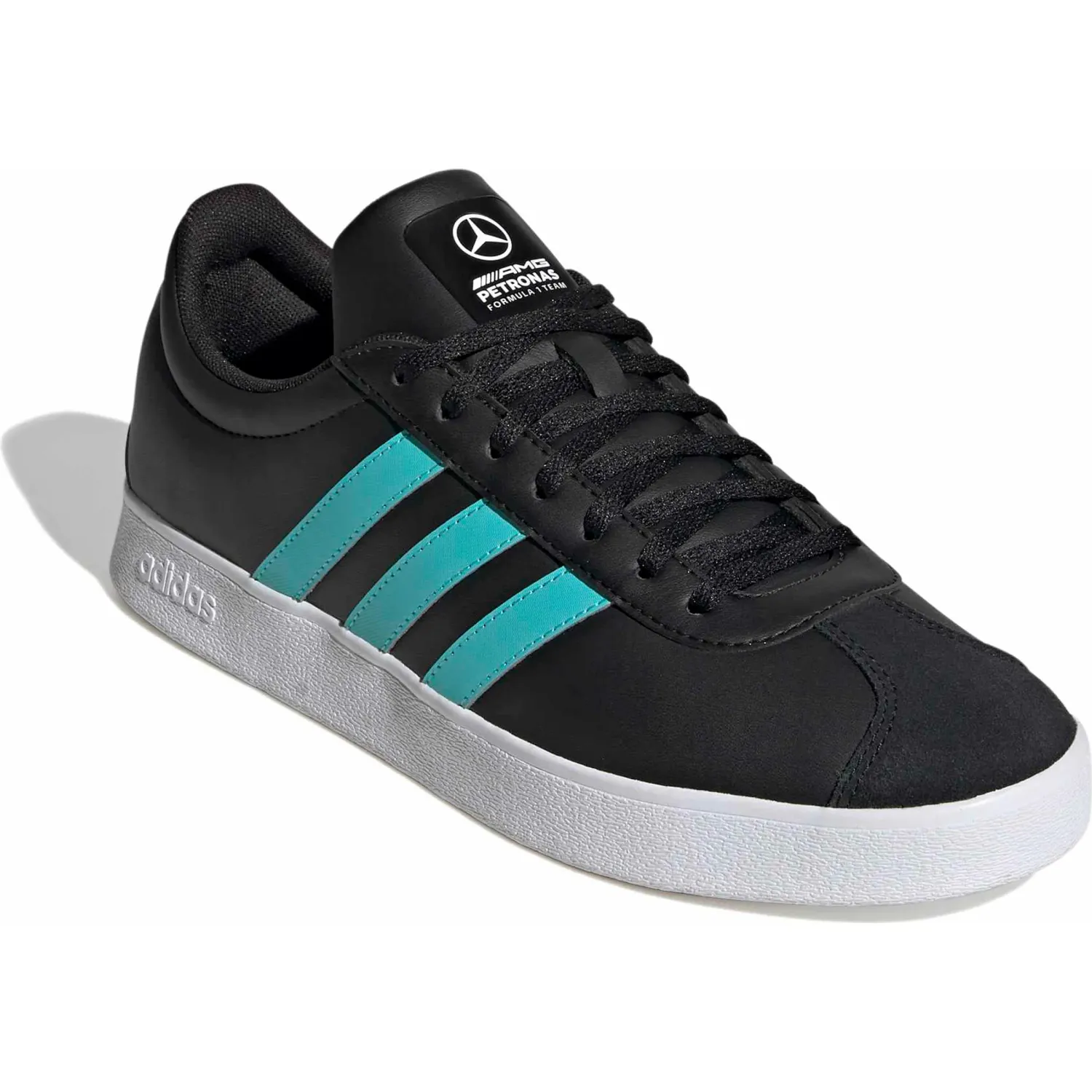 Zapatillas Adidas Urbanas Unisex Vl Court Mer Motorsport color negro / turquesa | Platanitos