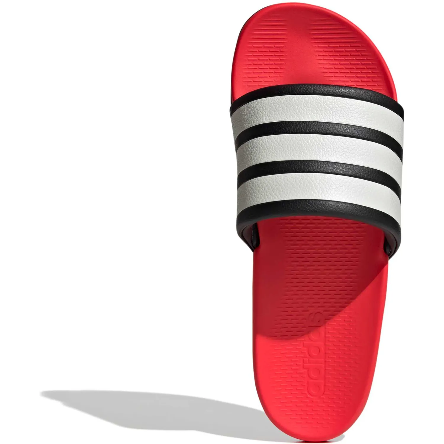 Sandalia Adidas Unisex Adilette Comfort 2.0 color negro / rojo | Platanitos
