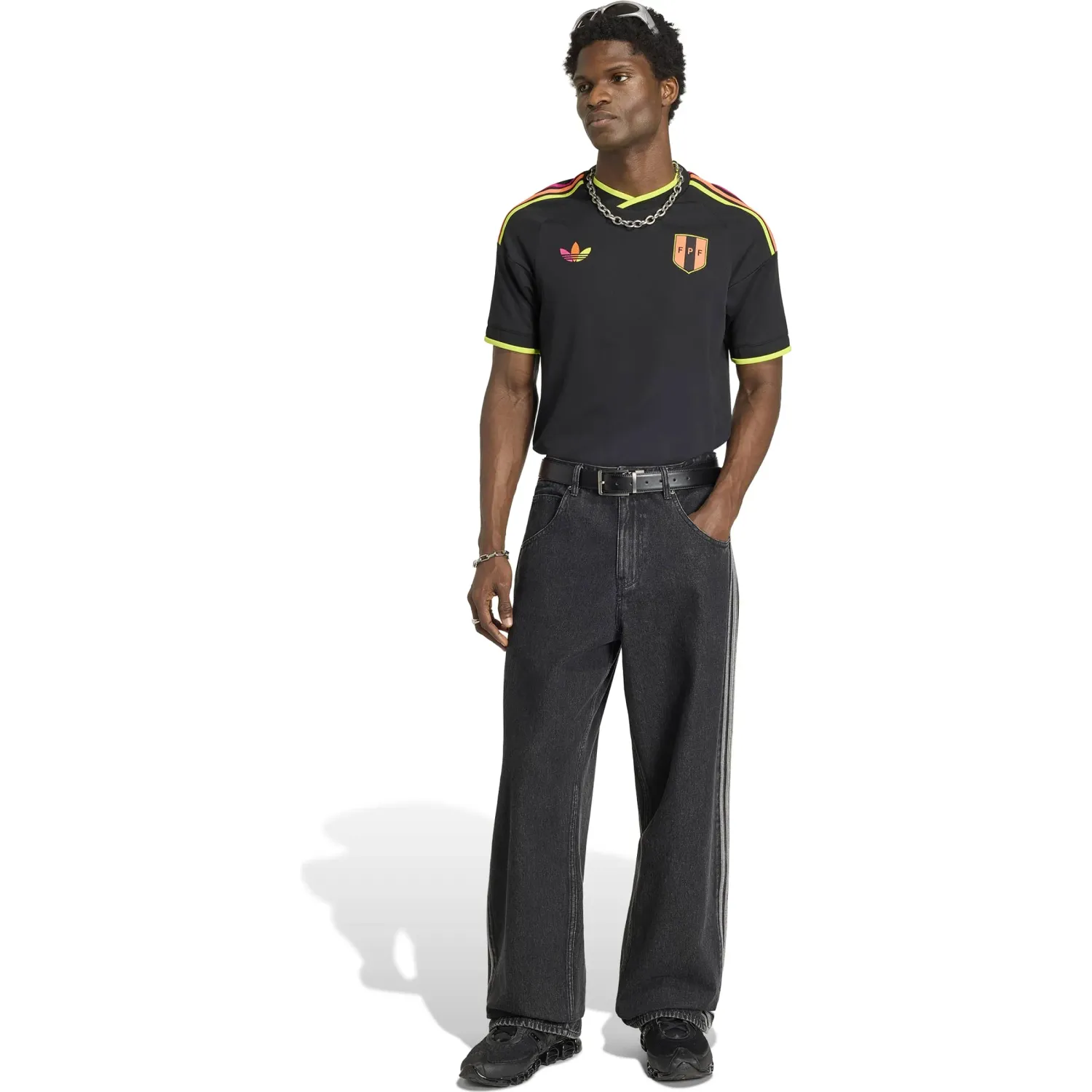 Camiseta Adidas Futbol Hombre Alterna Selección Peru 2026 Fpf A Jsy Climacool color negro | Platanitos