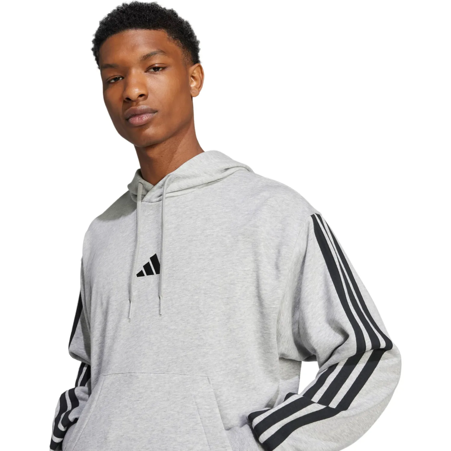 adidas Polera Adidas Deportiva Hombre M 3s Ft Hd color gris / negro | Platanitos