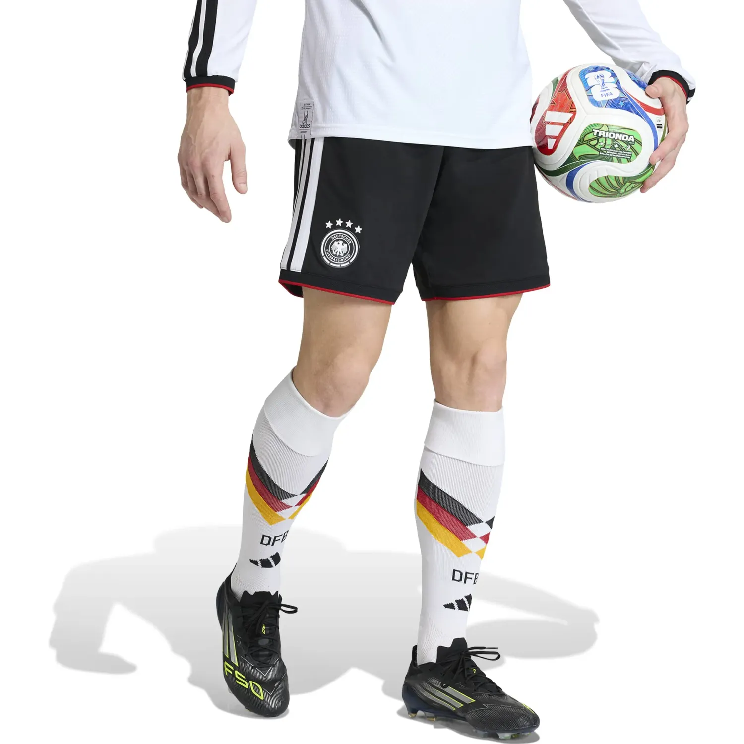 Short Adidas Futbol  Hombre Local Selección Alemania 2026 Dfb H Sho Climacool color negro | Platanitos