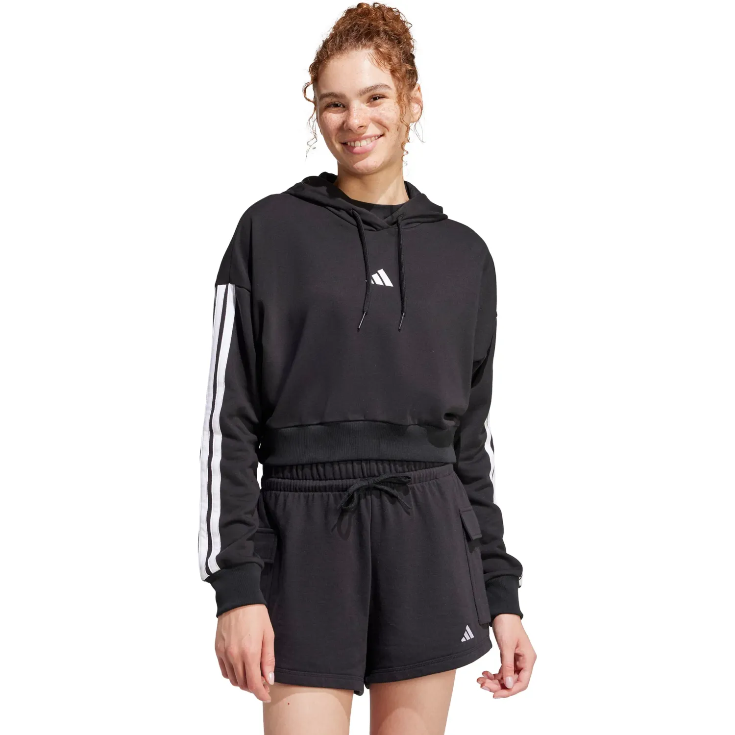 Polera Adidas Deportiva Mujer W 3s Ft Cro Hd color negro | Platanitos