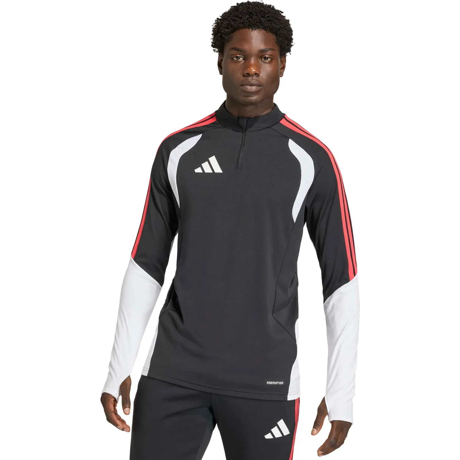 adidas Polera Adidas Futbol Hombre Tiro26c Top Formotion color negro / rojo | Platanitos