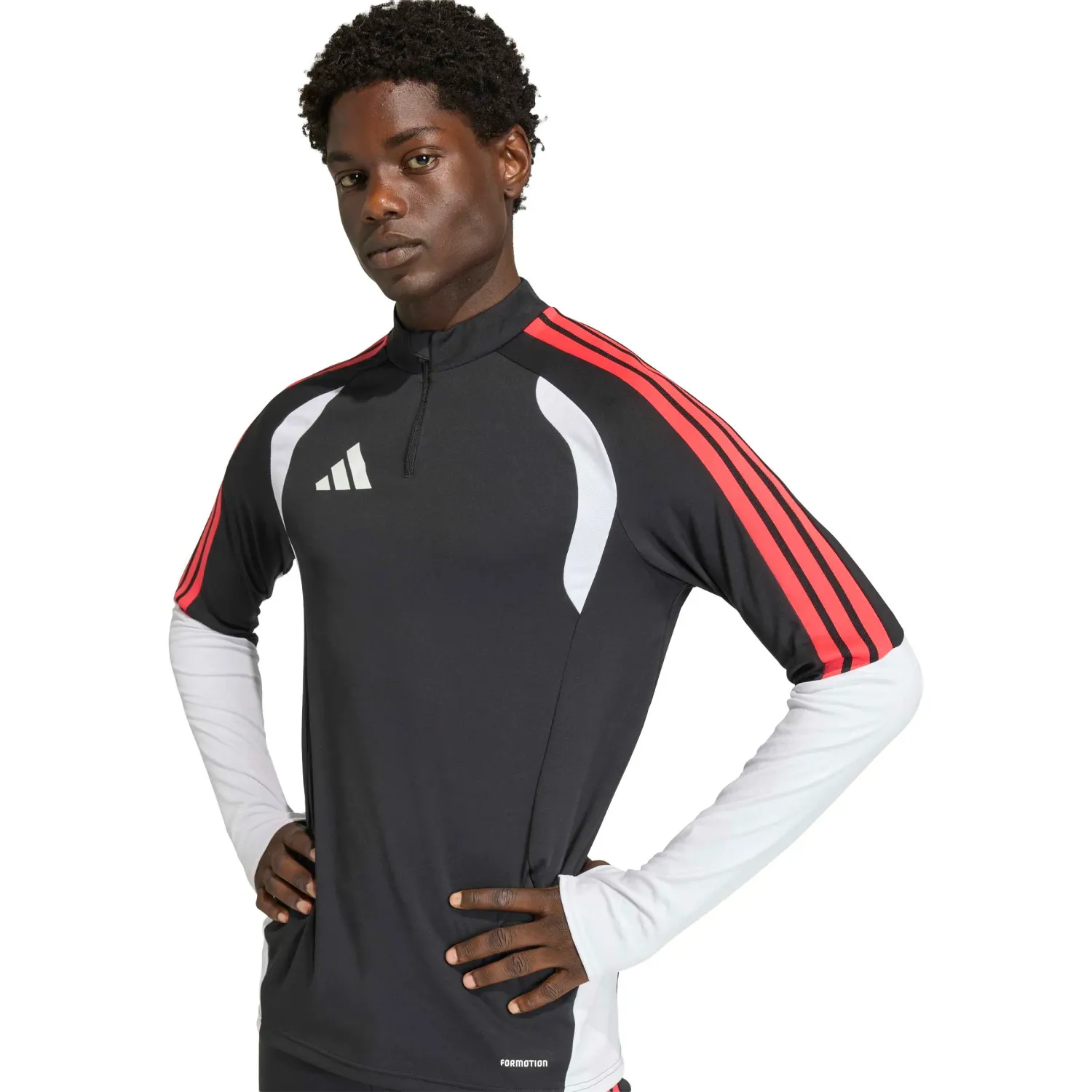 adidas Polera Adidas Futbol Hombre Tiro26c Top Formotion color negro / rojo | Platanitos